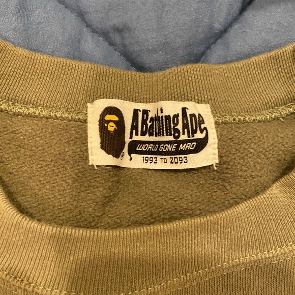 Vintage A Bathing Ape patchwork crewneck sweater - Picture 2 of 9